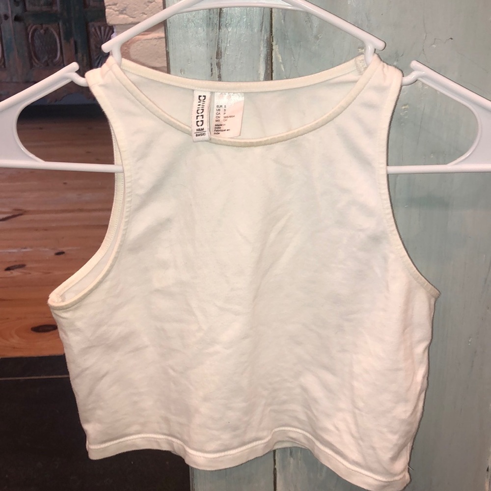 white crop top